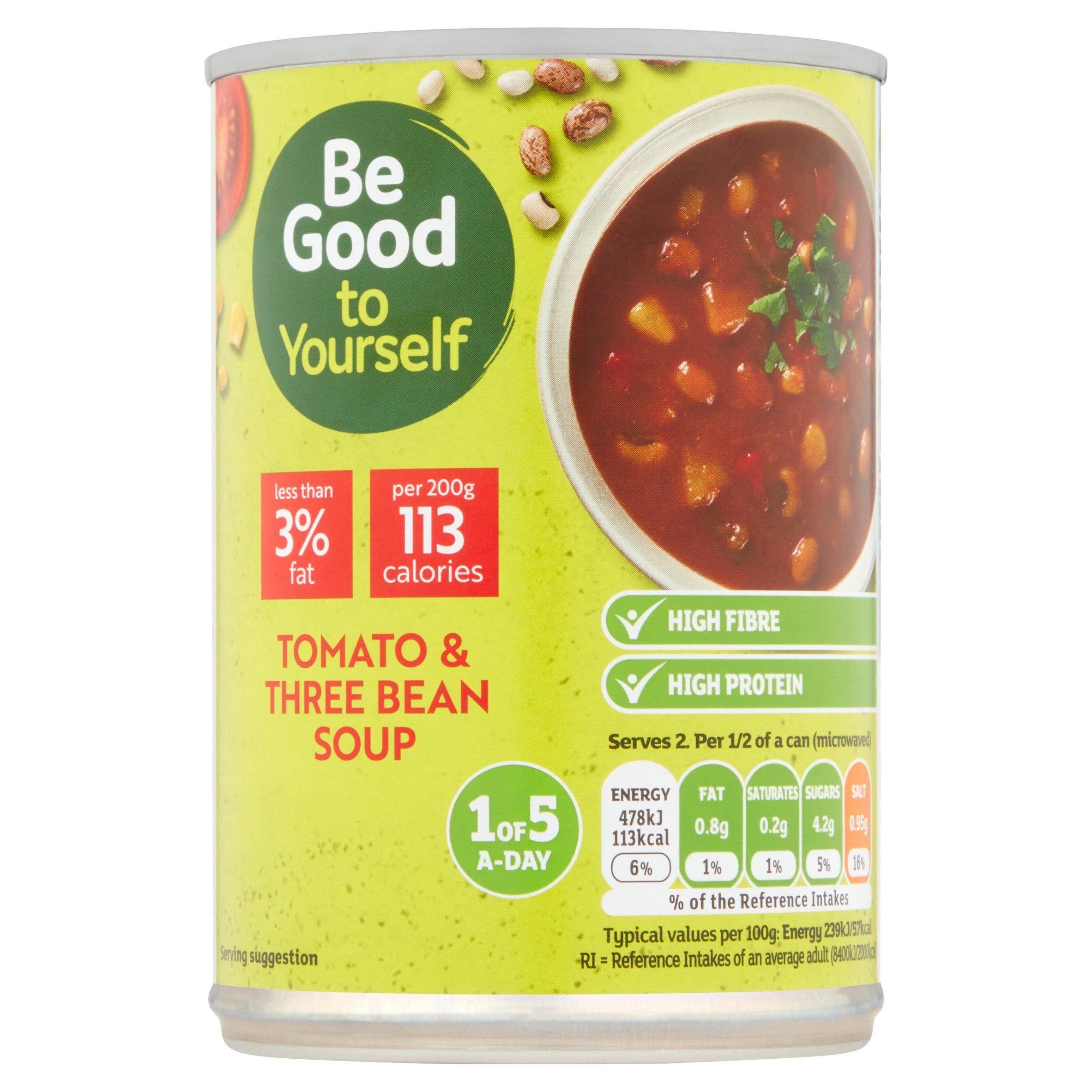 Sainsbury's Tomato & Three Bean Soup, Be Good To Yourself 400g Soups Sainsburys   