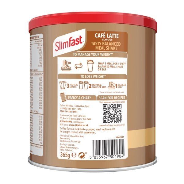 SlimFast Cafe Latte Flavour Powder 365g GOODS Superdrug   