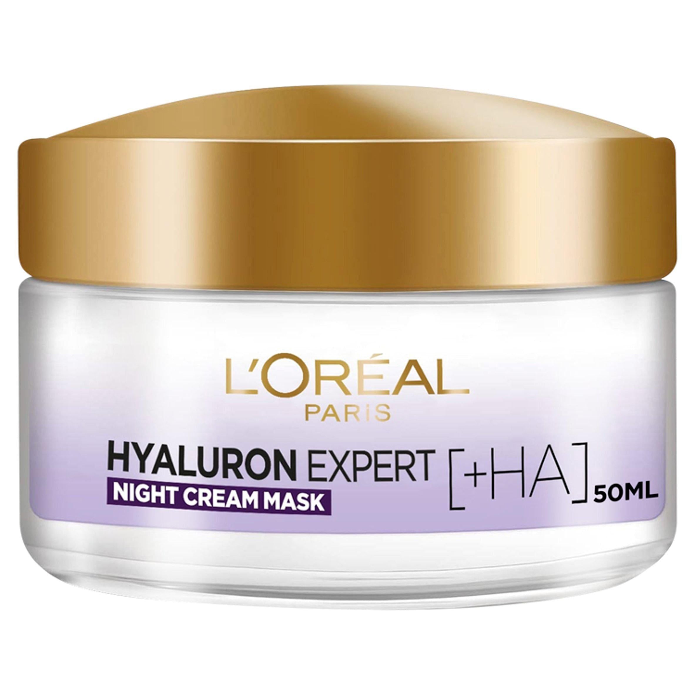 L'Oreal Paris Hyaluron Expert Replumping Moisturising Care Night Cream Mask GOODS Sainsburys   