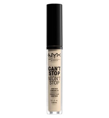 NYX Professional Makeup Can't Stop Won't Stop Contour Concealer Vegetarian & Vegan Boots Fair  