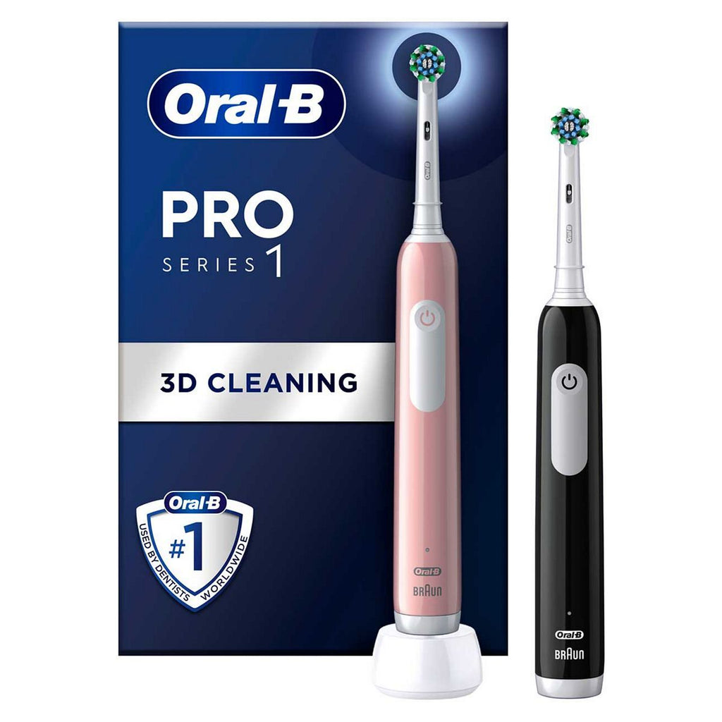 Oral-B Pro Series 1 Electric Toothbrush - Black & Pink Duo Pack