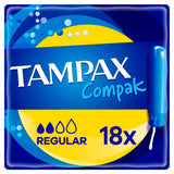 Tampax Compak Regular Tampons Applicator x18 feminine care Sainsburys   