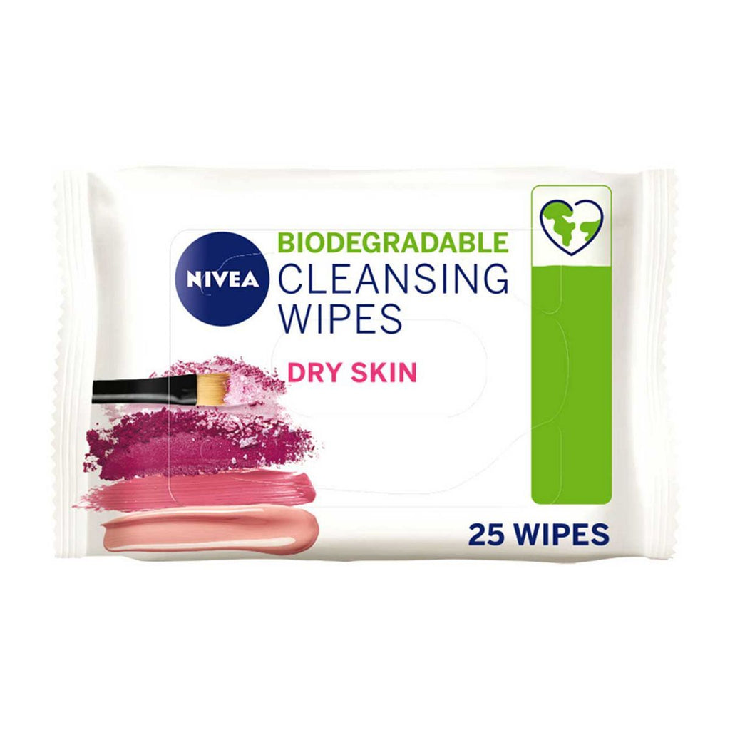 NIVEA Biodegradable 3in1 Caring Cleansing Wipes for Dry Skin, 25pcs