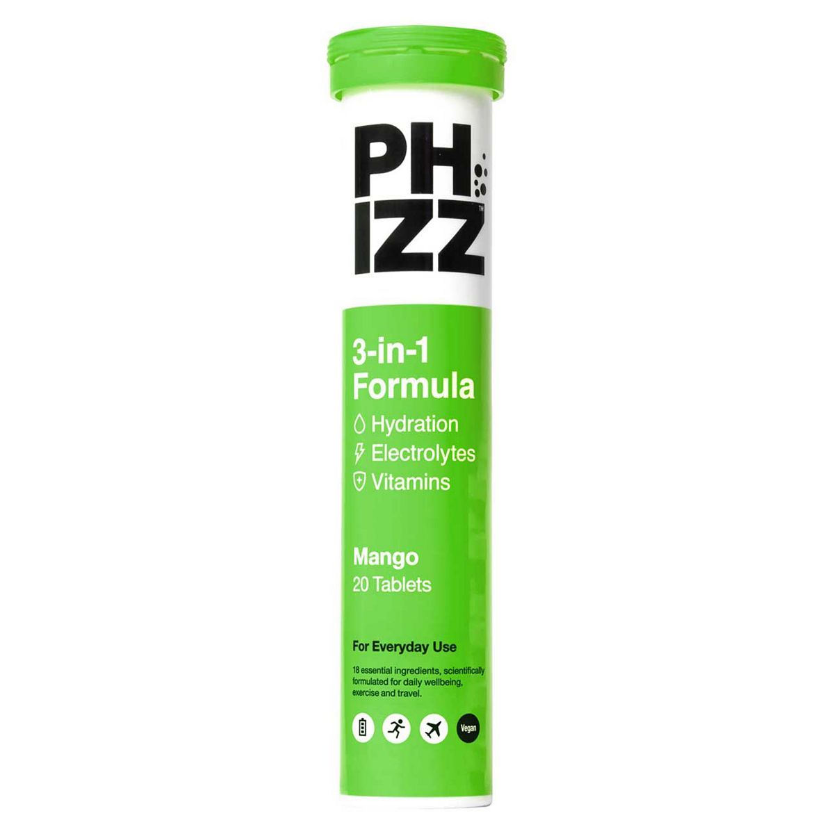 Phizz Mango 3-in-1 Hydration, Electrolytes and Vitamins Effervescent Tablets - 20 Tablets GOODS Boots   