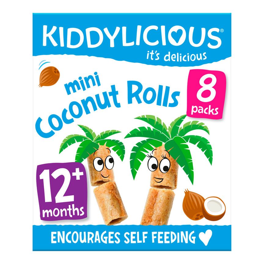 Kiddylicious Mini Coconut Rolls 12+ Months Baby Food ASDA   