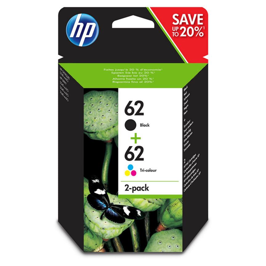 HP 62 Black &amp; Colour Ink Cartridge