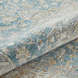Elegant Heirloom Blue & Ivory Patterned Rug in 2 Sizes - McGrocer