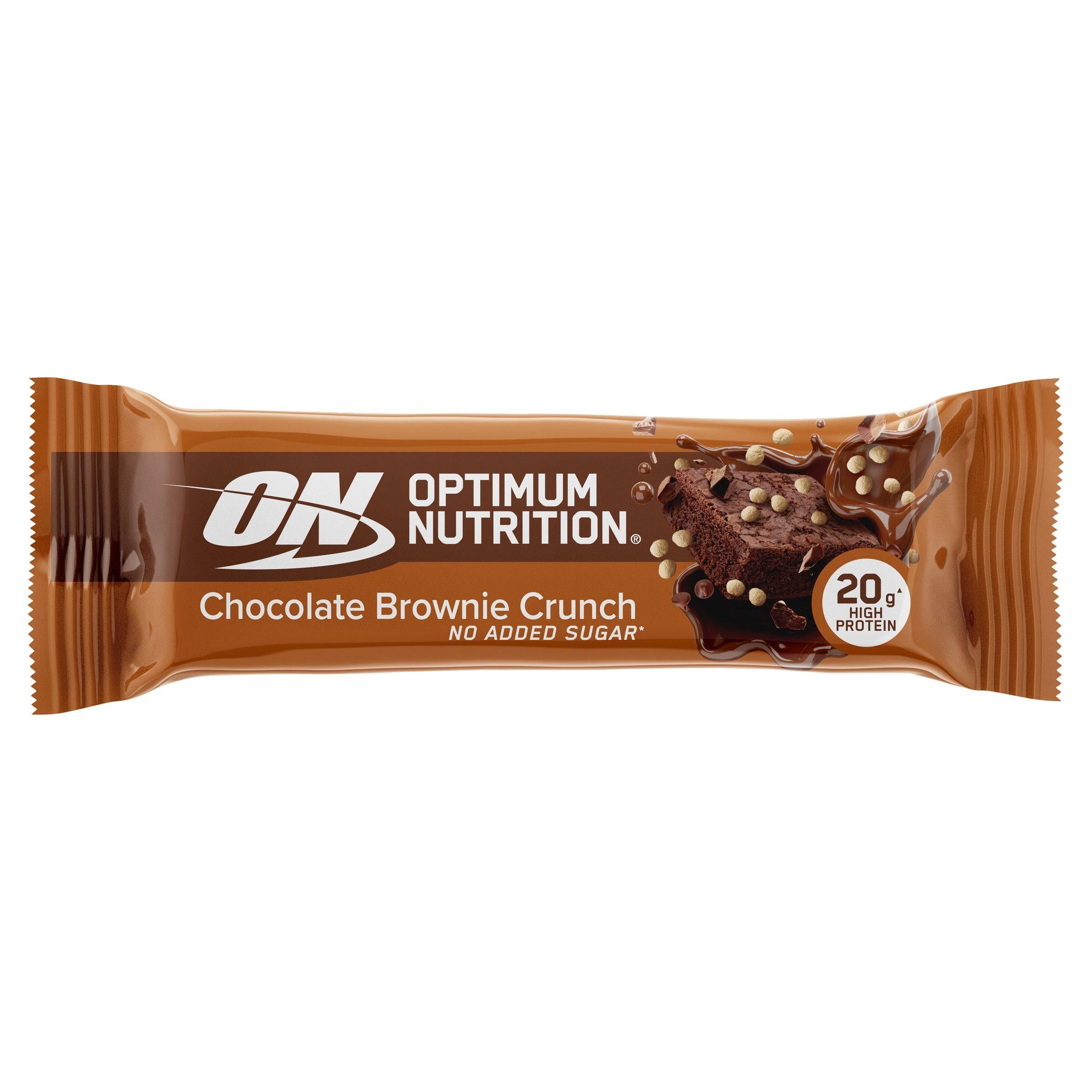 Optimum Nutrition Protein Bar Chocolate Brownie Crunch Flavour single serve 65g GOODS Sainsburys   