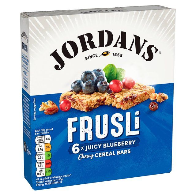 Jordans Blueberry Burst Frusli Cereal Bars   6 x 30g