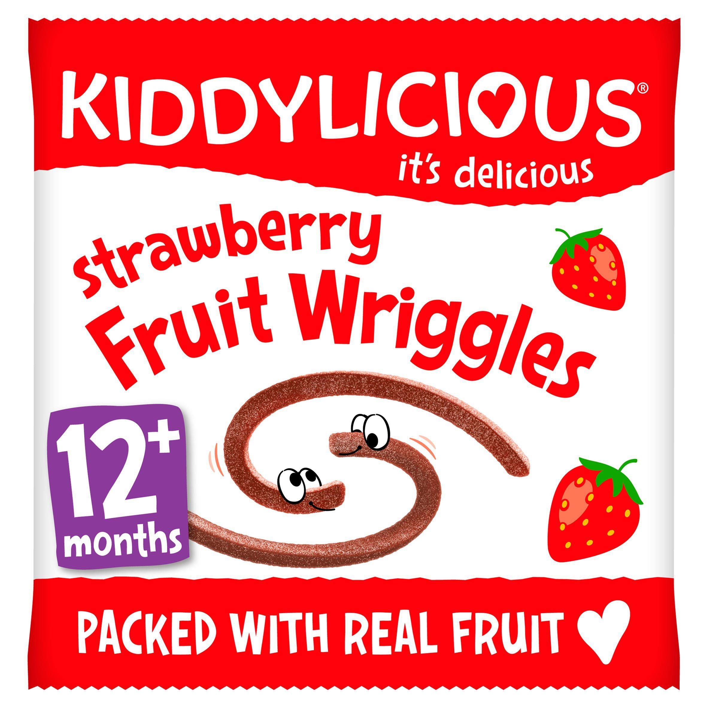 Kiddylicious Strawberry Wriggles Baby Snacks 12g snacks & rusks Sainsburys   