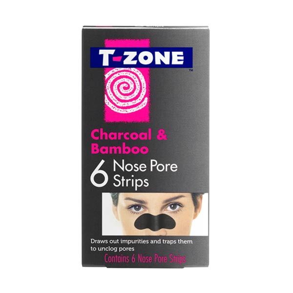 T-Zone Charcoal & Bamboo Nose Pore Strips 6s GOODS Superdrug   