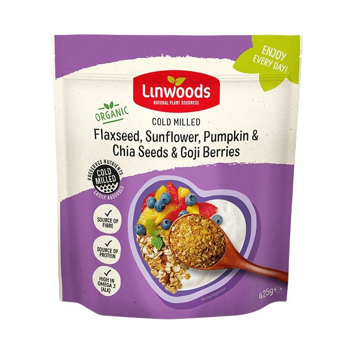 Linwoods Milled Flaxseed, Sunflower, Pumpkin & Chia Seeds & Goji Berries 425g Breakfast Sprinkles & Toppers Holland&Barrett   