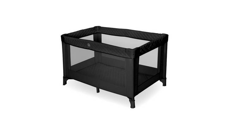 My Babiie Black Quilted Travel Cot