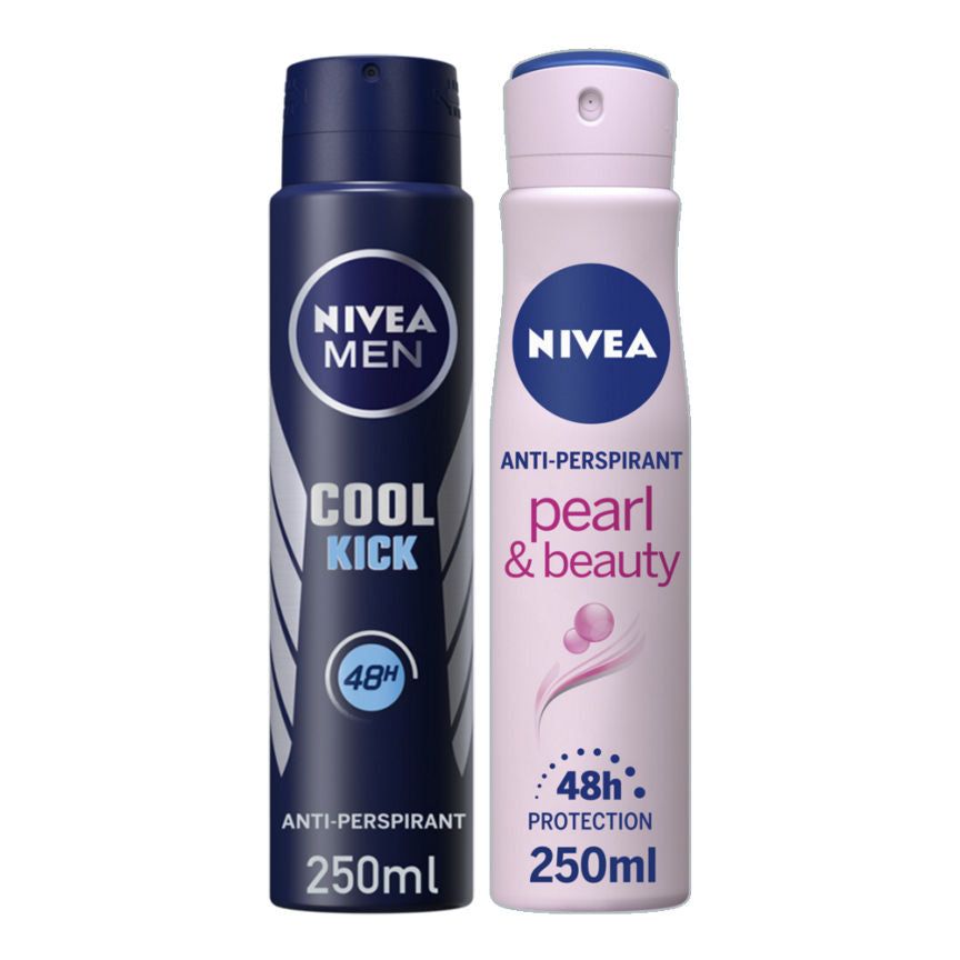 Nivea Men's and Women's Anti-Perspirant Deodorant Bundle GOODS ASDA   