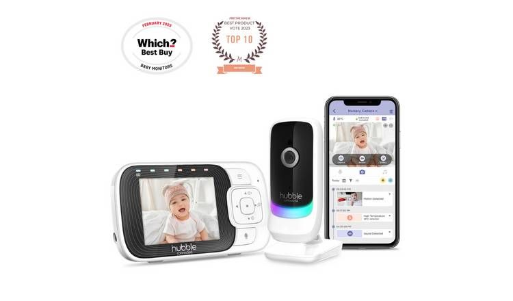 Hubble Nursery Pal Essentials 2.8" Smart Baby Video Monitor