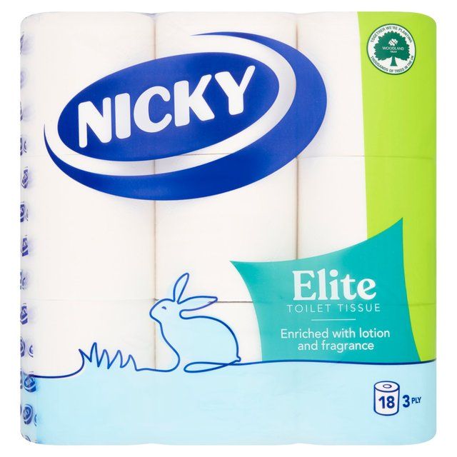 Nicky Elite 3 Ply Quilted Toilet Tissue   18 per pack GOODS M&S   