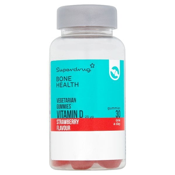 Superdrug Chewable Strawberry Vegetarian Vitamin D 30s