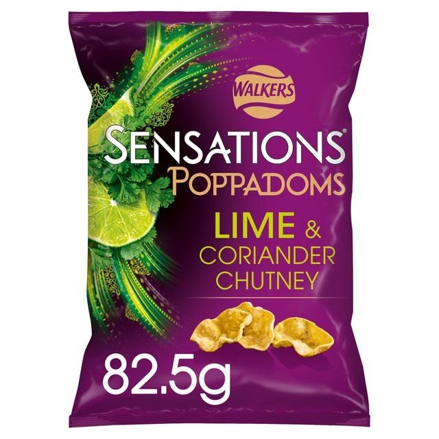 Sensations Lime & Coriander Chutney Sharing Bag Poppadoms   82.5g GOODS M&S   