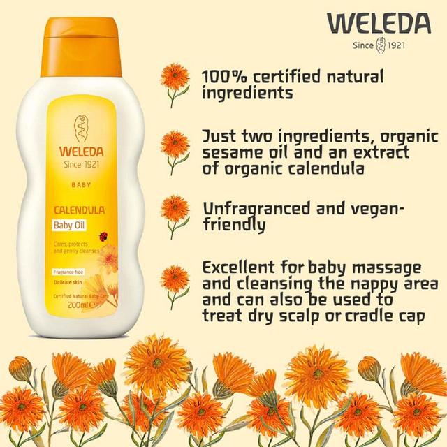 Weleda Baby Calendula Vegan Oil   200ml GOODS M&S   