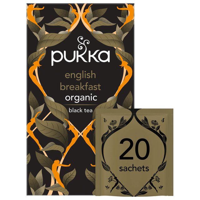 Pukka Tea Organic Elegant English Breakfast Tea Bags   20 per pack