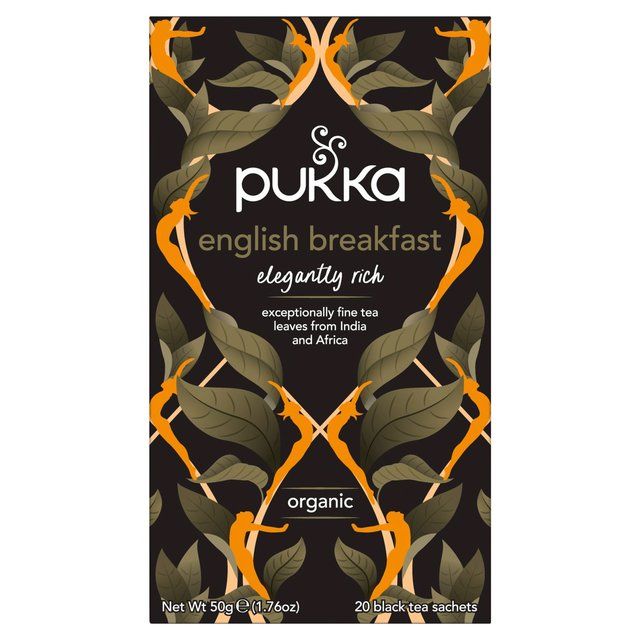 Pukka Tea Organic Elegant English Breakfast Tea Bags   20 per pack