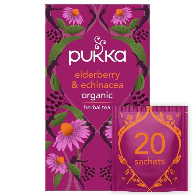 Pukka Tea Herbs Elderberry & Echinacea with Elderflower Tea Bags   20 per pack GOODS M&S   