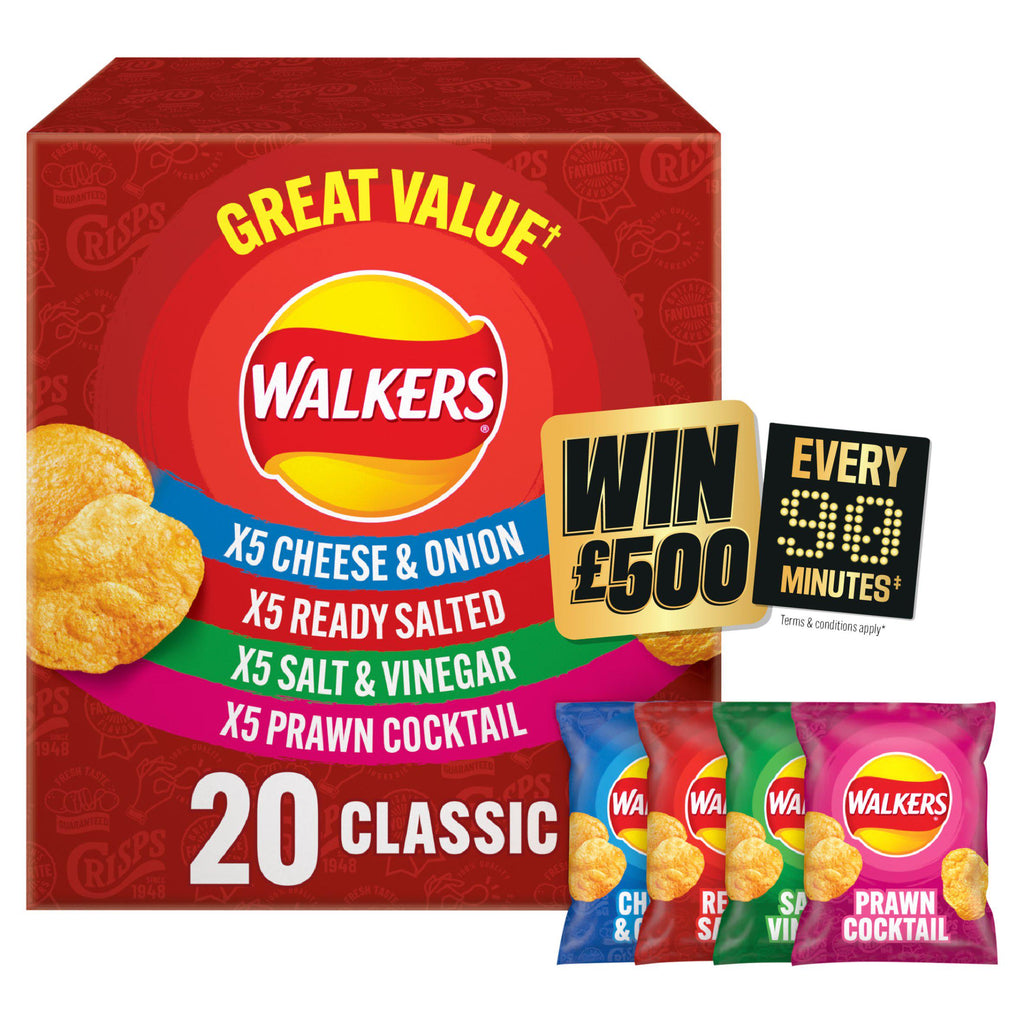 Walkers Classic Variety Multipack Crisps 20x25g