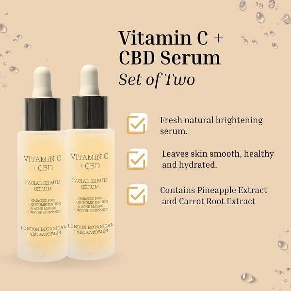 LBL Vitamin C + CBD Serum 30ml x 2 GOODS Superdrug   