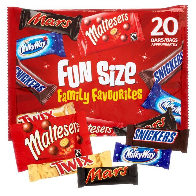 Mars Snickers Twix Maltesers & Milky Way Funsize Milk Chocolate Bars    358g GOODS M&S   