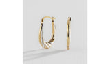 Revere 9ct Gold Two Tone Twist Creole Hoop Earrings GOODS Argos