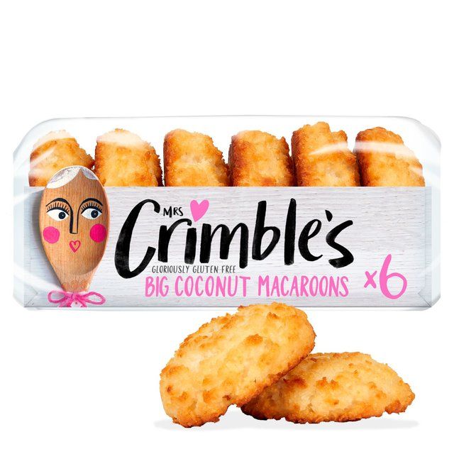 Mrs Crimble's Gluten Free 6 Large Coconut Macaroons   180g