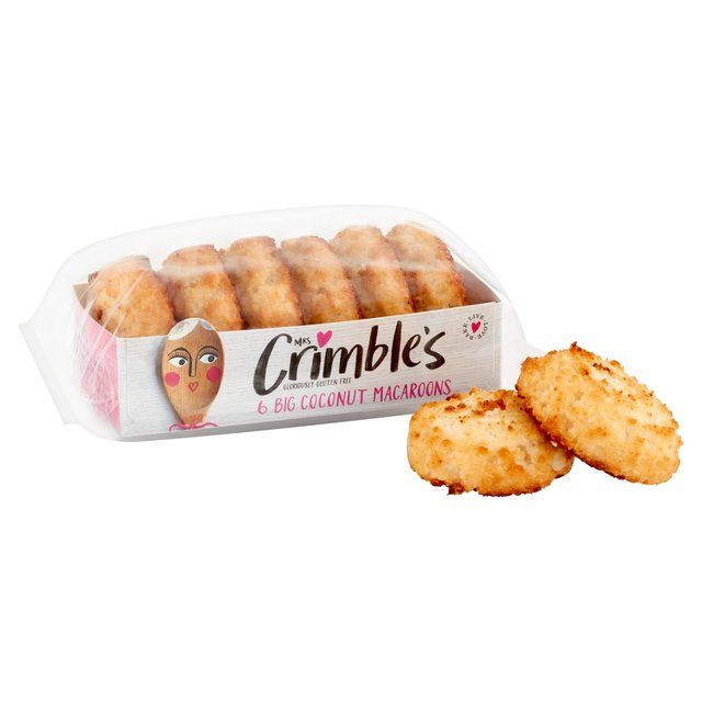 Mrs Crimble's Gluten Free 6 Large Coconut Macaroons   180g