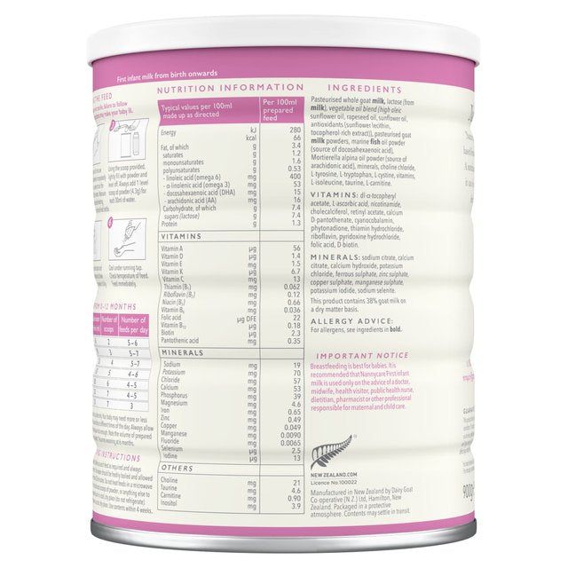 Nannycare 1 First Infant Goat Milk based Powder From Birth   900g GOODS M&S   