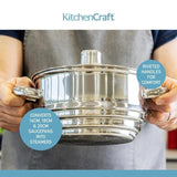 Kitchen Craft Stainless Steel Universal Steamer GOODS M&S   