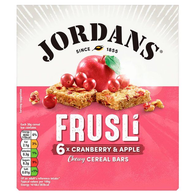 Jordans Cranberry &amp; Apple Frusli Cereal Bars   6 x 30g