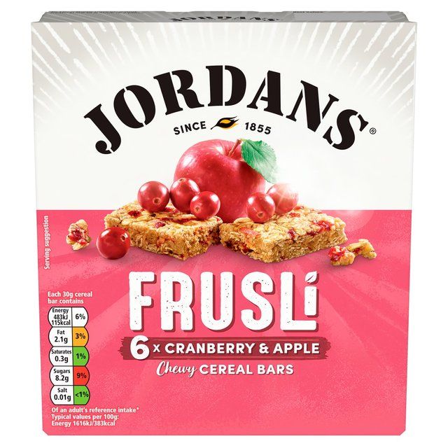 Jordans Cranberry &amp; Apple Frusli Cereal Bars   6 x 30g