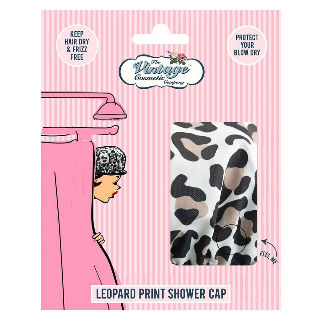 The Vintage Cosmetic Company Shower Cap Leopard Print