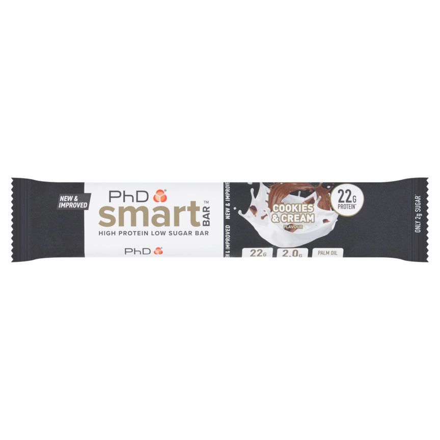 PhD Cookies and Cream Flavour Smart Bar 64g GOODS ASDA   