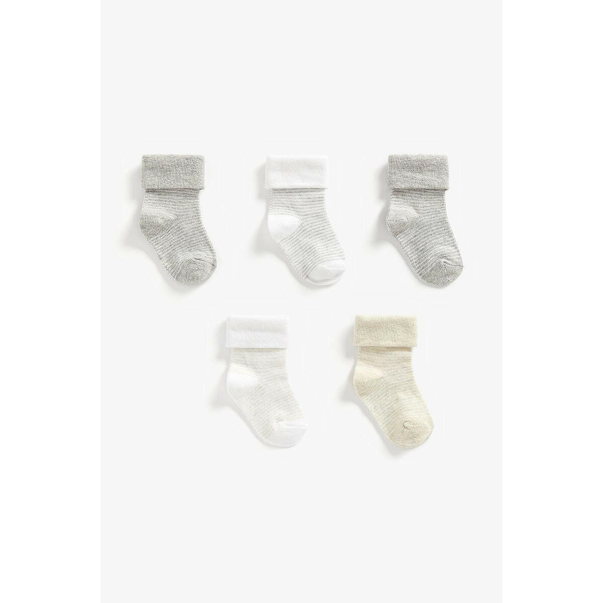 Striped turn-over-top socks - 5 pack GOODS Boots   