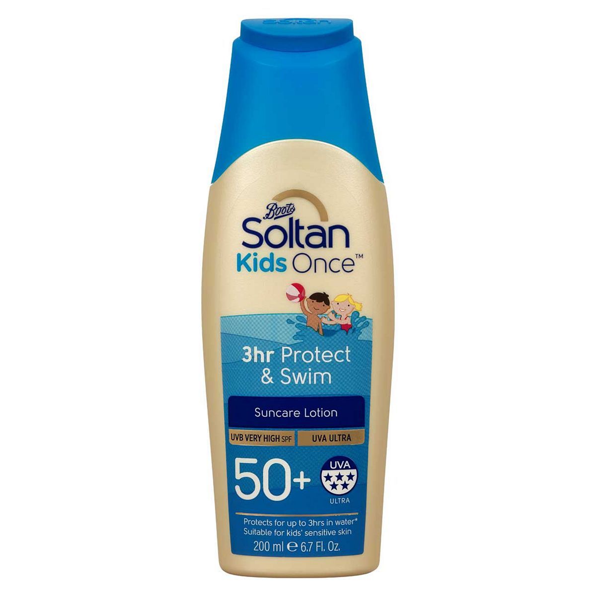 Soltan Kids Once 3hr Waterplay Lotion SPF50+ 200ml GOODS Boots   