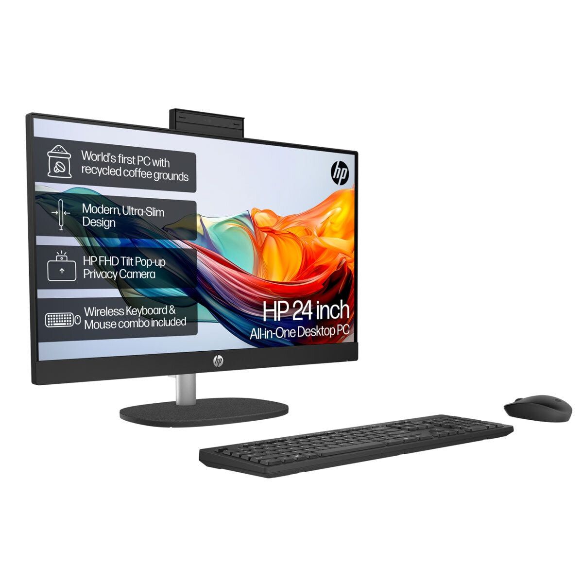 HP Intel Ultra 5-125U, 16GB RAM, 512GB SSD, 23.8 Inch All in One Desktop PC, 24-ca1234na