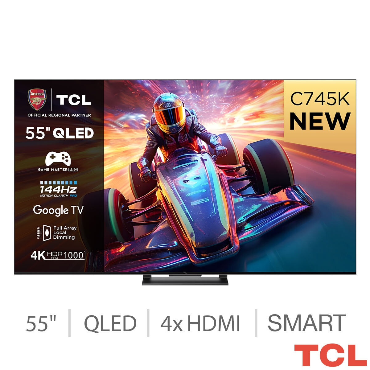 TCL 55C745K 55 Inch QLED 4K Ultra HD 144Hz Smart TV GOODS Costco UK