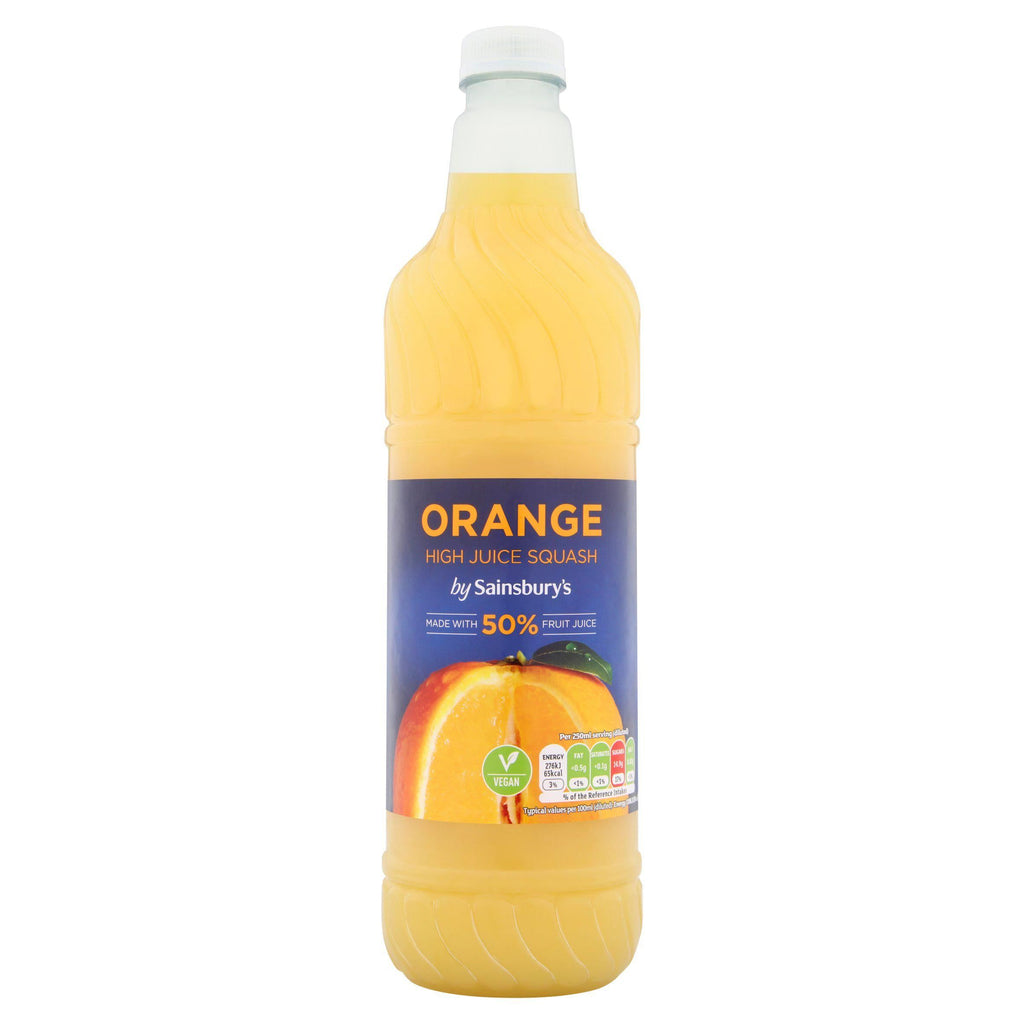 Sainsbury's High Juice Orange Squash 1L