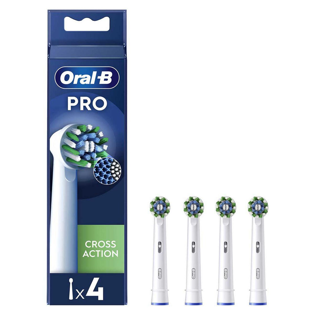 Oral-B CrossAction Toothbrush Head with CleanMaximiser Technology, 4 Pack