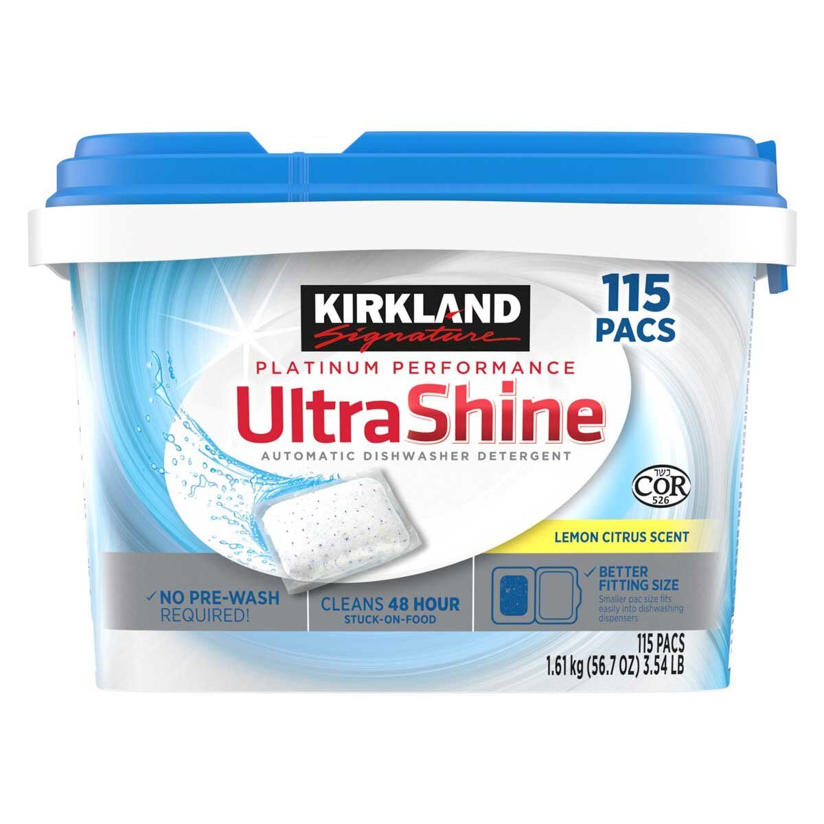 Kirkland Signature Ultra Shine Dishwasher Pacs, 115 Count GOODS Costco UK