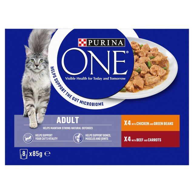 Purina One Mini Fillets Chicken & Beef Wet Cat Food   8 x 85g GOODS M&S   