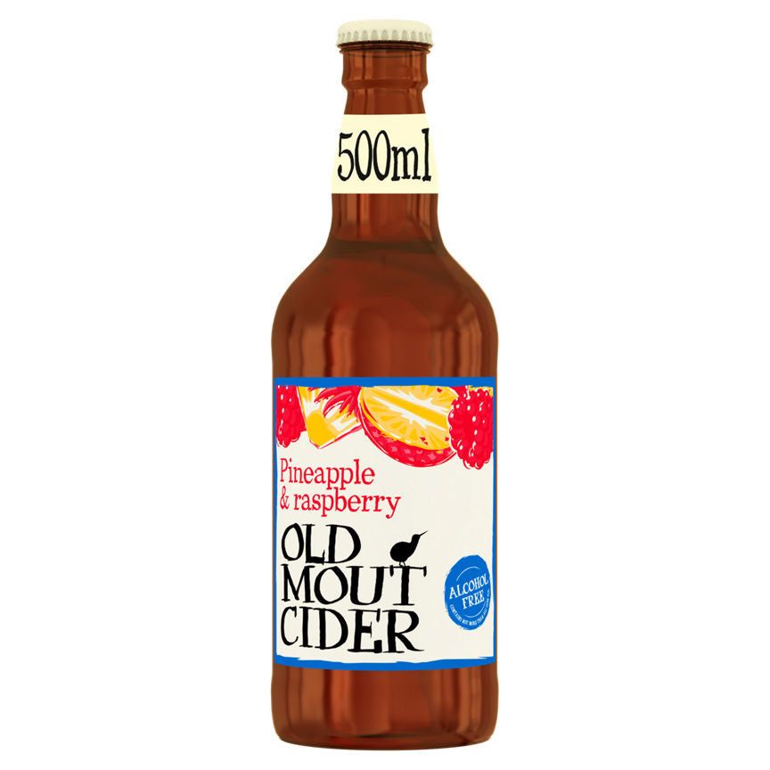 Old Mout Cider Alcohol Free Pineapple & Raspberry Bottle