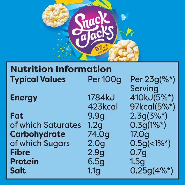 Snack a Jacks Salt &amp; Vinegar Rice Cakes   23g