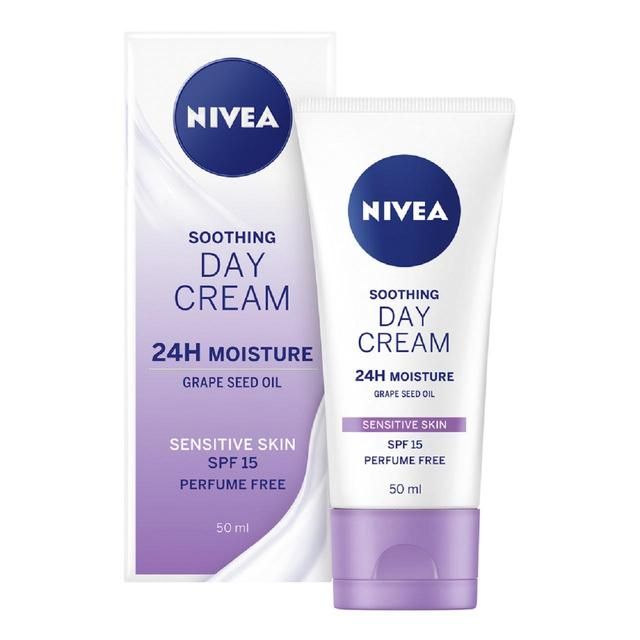 NIVEA Day Cream Face Moisturiser for Sensitive Skin SPF15    50ml GOODS M&S   