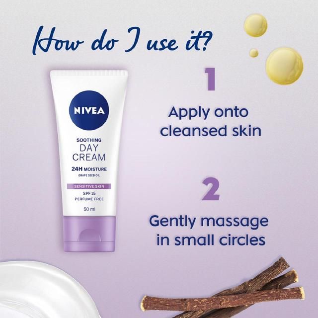 NIVEA Day Cream Face Moisturiser for Sensitive Skin SPF15    50ml GOODS M&S   